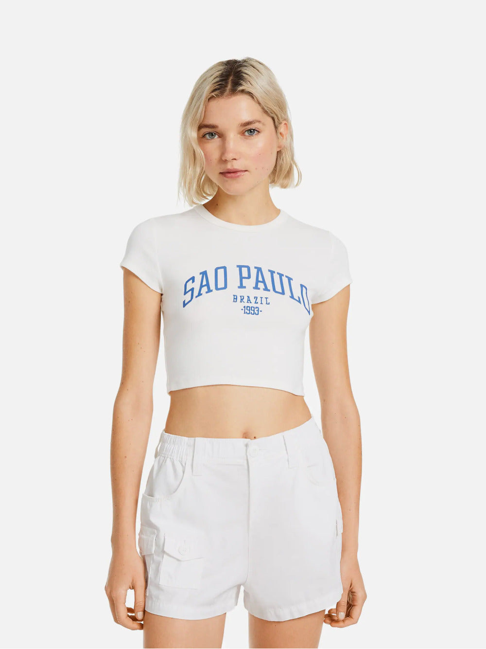 Multi-cargo cotton shorts