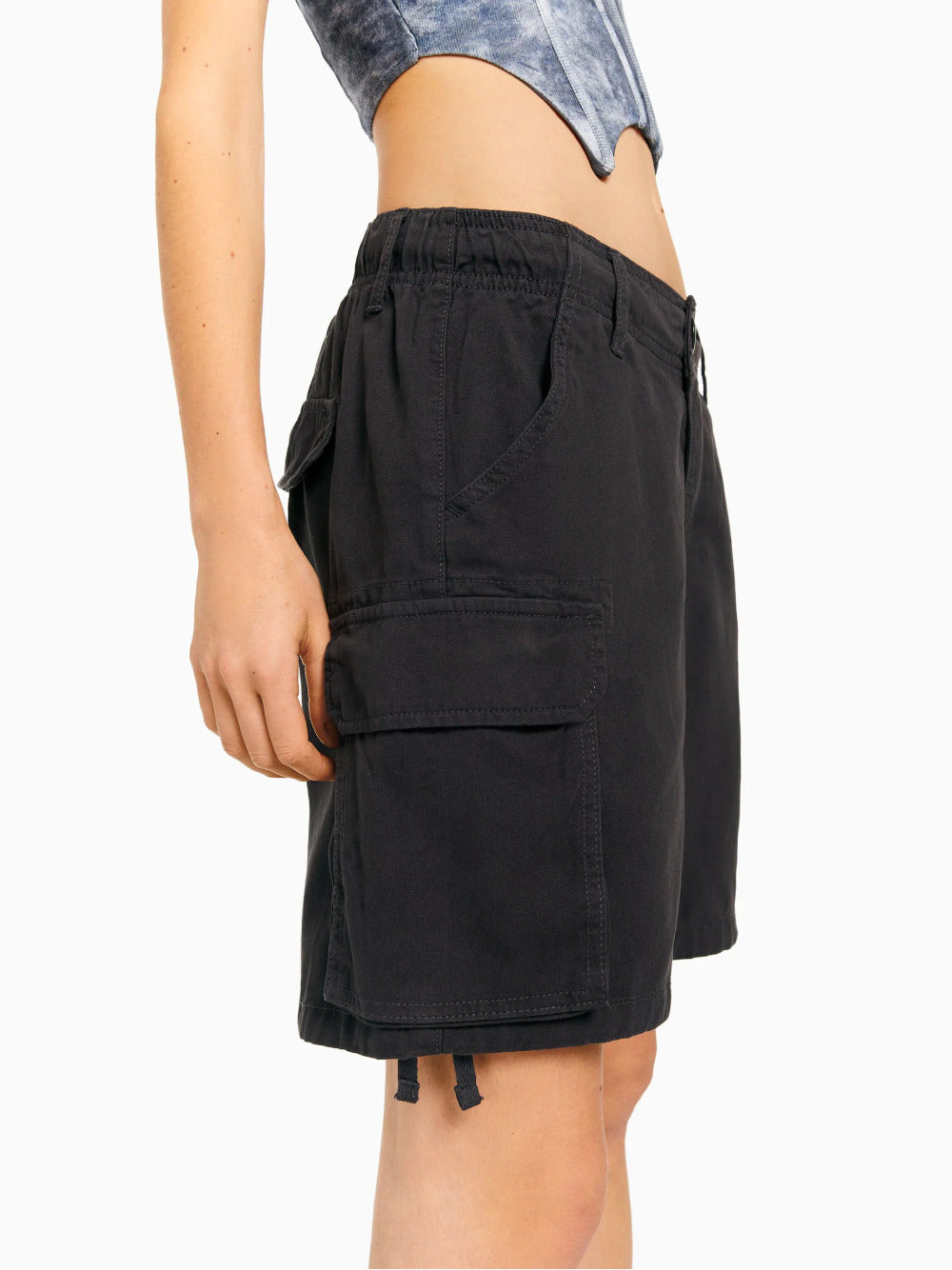 Cotton cargo Bermuda shorts
