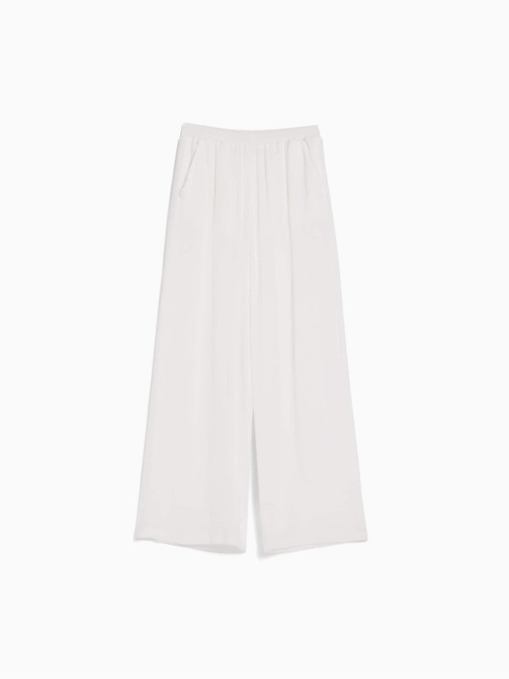 Wide-leg crepe trousers