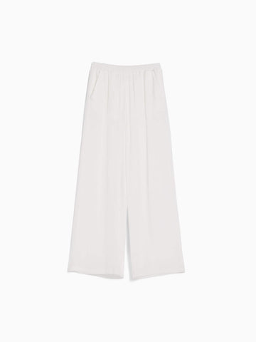 Wide-leg crepe trousers