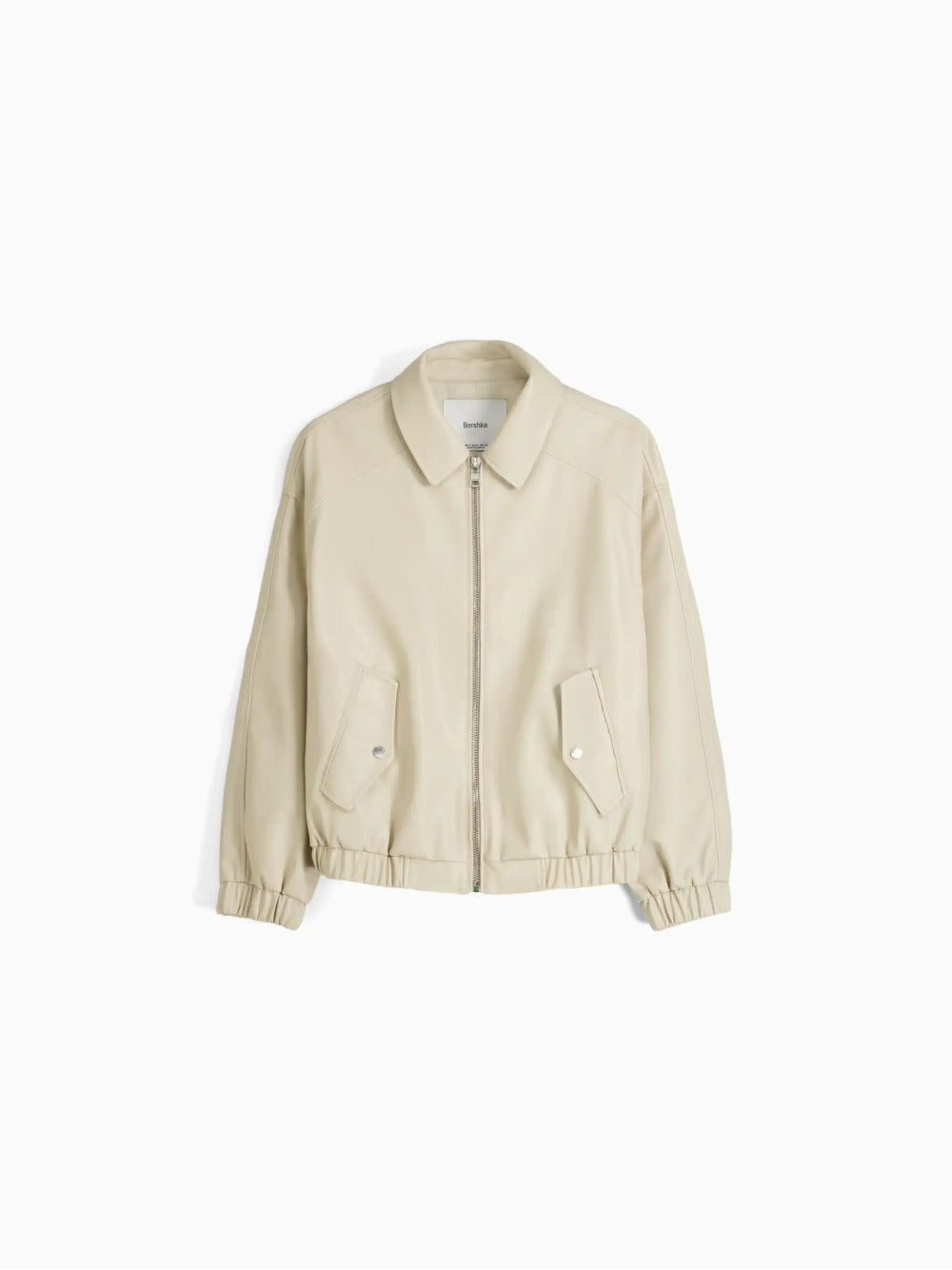 Faux leather dad fit jacket