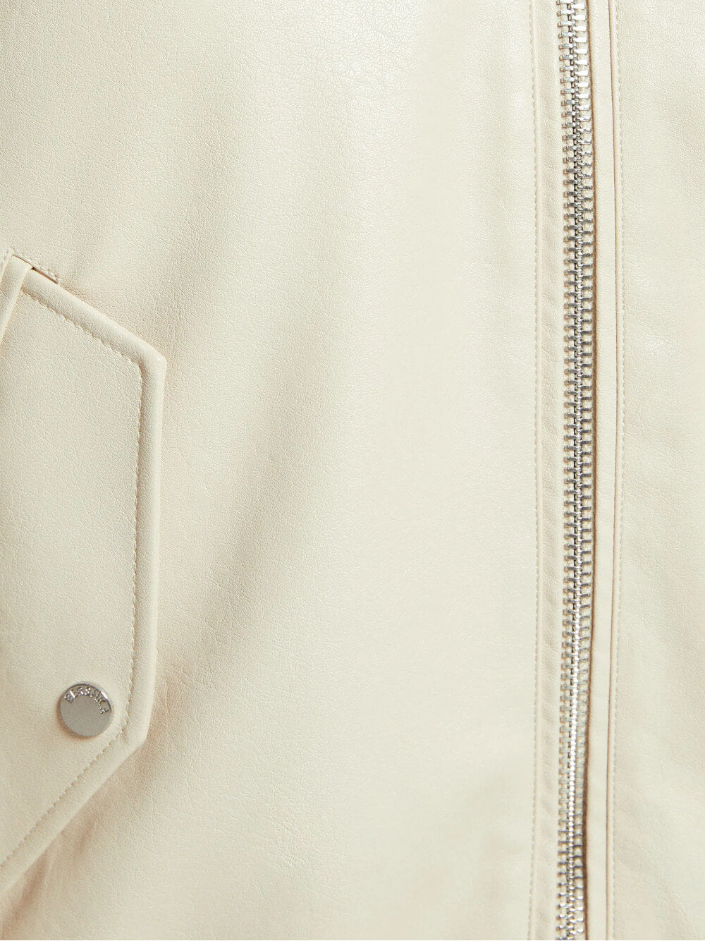 Faux leather dad fit jacket