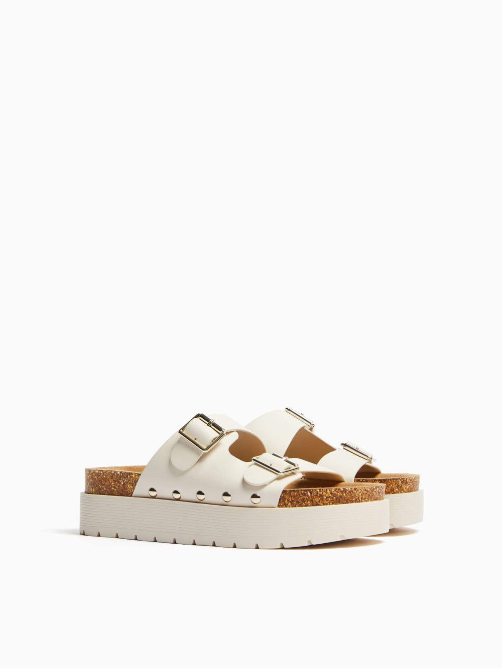 Buckled platform sandals