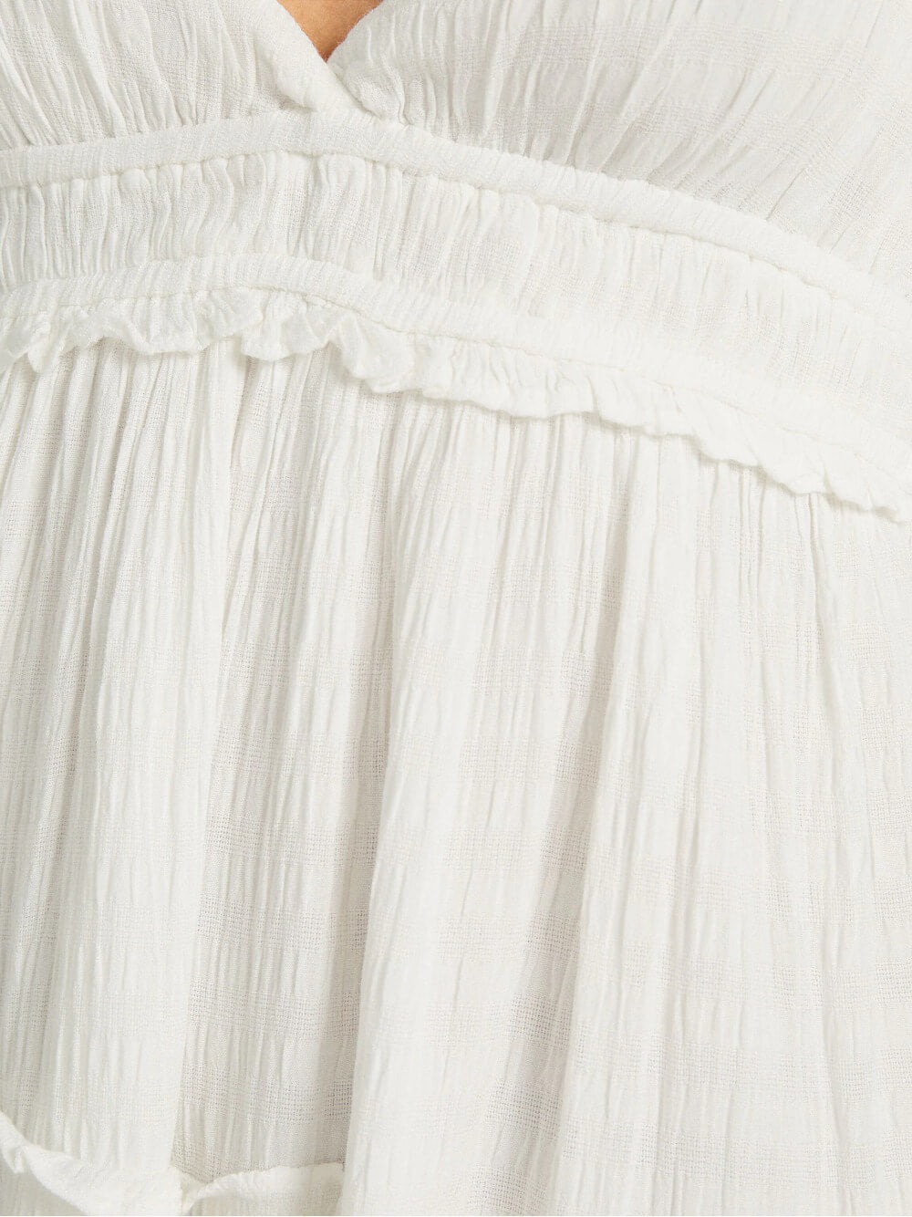 Mini dress with ruffled straps