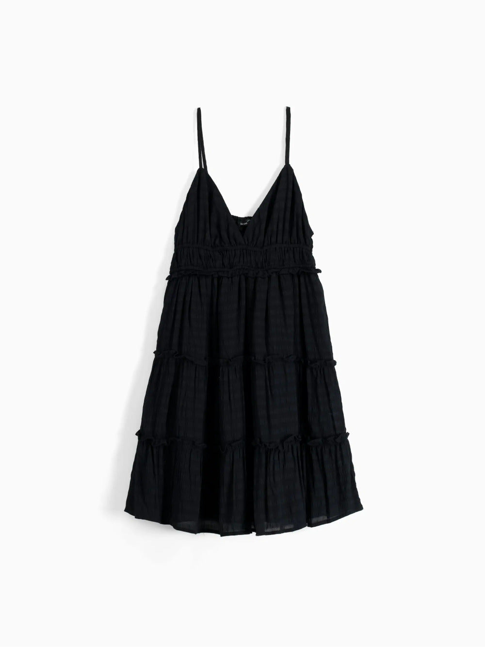 Mini dress with ruffled straps